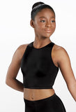 Crisscross Back Crew Neck Crop Top